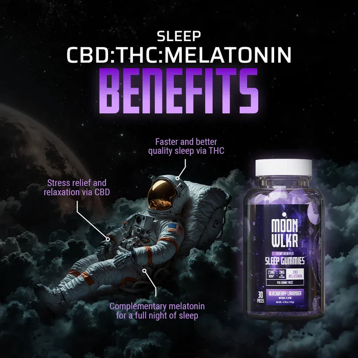 MOON WLKR Melatonin Sleep Gummies THC - Image 3
