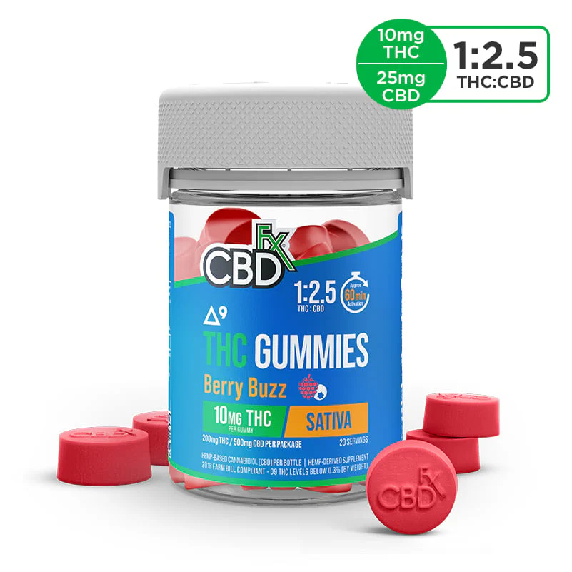 BERRY BUZZ 10MG THC GUMMIES (CBDFx)